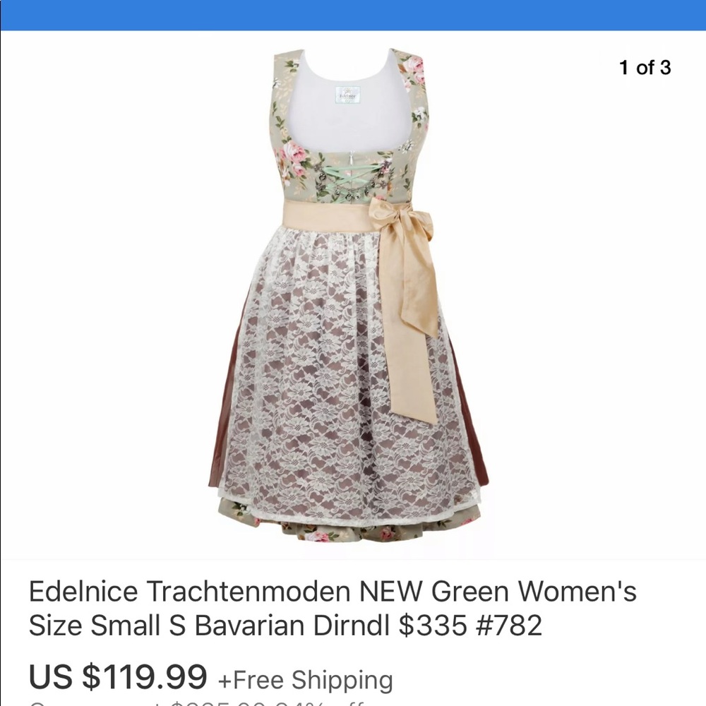 COPY - Edelnice trachtenmode  new green woman dress